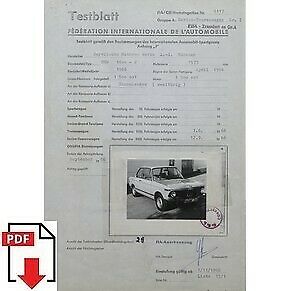 1966 BMW 1600-2 FIA homologation form PDF download
